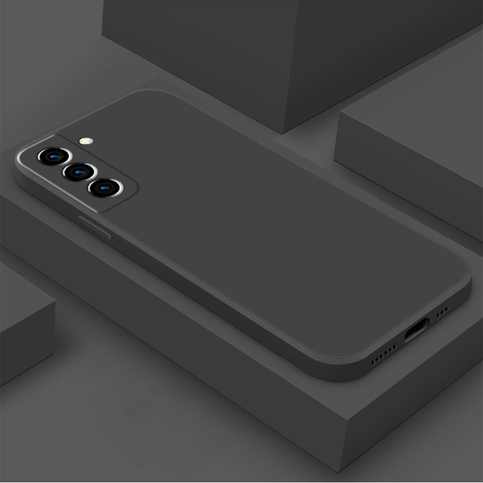 Square Liquid Silicone Case Original For Samsung Galaxy S21 S22 S23 Ultra S8 S9 S10 Note 8 9 10 20 Plus A52 Shockproof Cover TPU