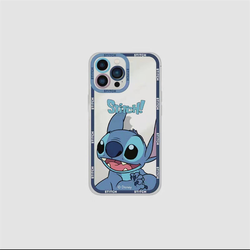 Disney Kawayi Lilo Stitch Phone Case For iPhone 14 11 12 13 Pro MAX Mini 7 8 Plus XR XS SE Camera Protect Transparent Soft Cover