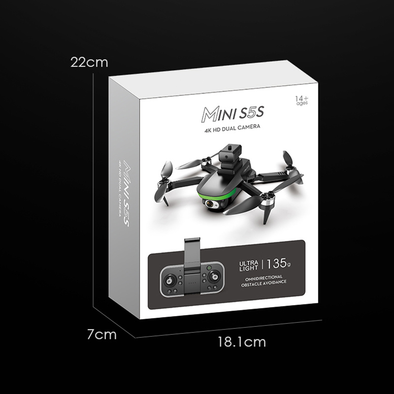 S5S Mini Drone 5km 8K HD Camera Professional Type Obstacle Avoidance Aerial Photography Light Flow Folding Quadcopter New