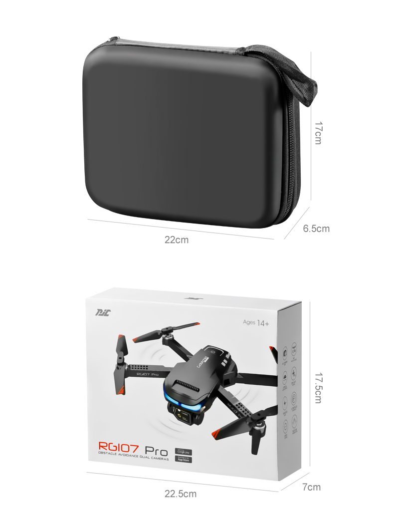 2022 RG107 PRO Drone 4K Professional Dual HD Camera FPV Mini Dron Aerial Photography Brushless Motor Foldable Quadcopter Toys