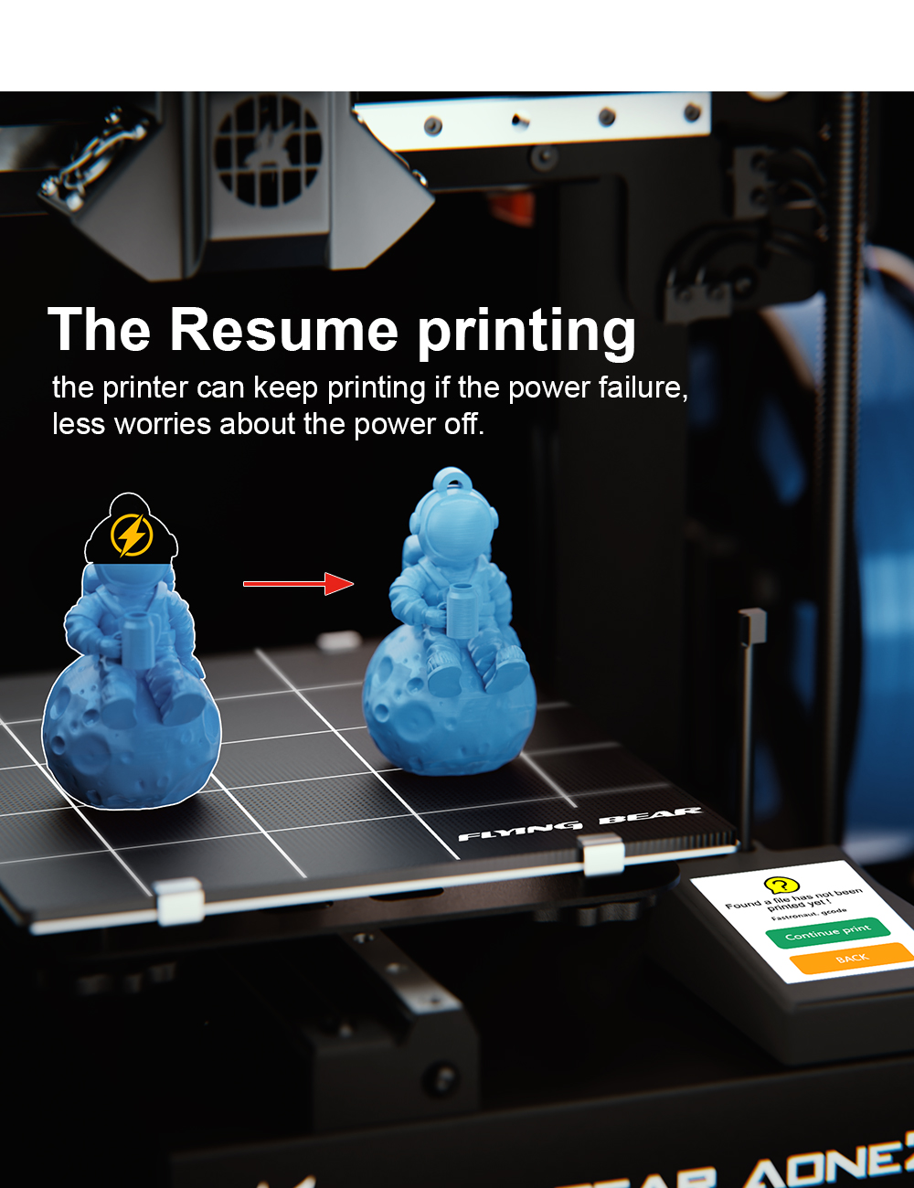 FLYING BEAR Aone 2 Easy Leaning High Precision 3D Printer Machine DIY Kit Printing Size 190*190*190mm