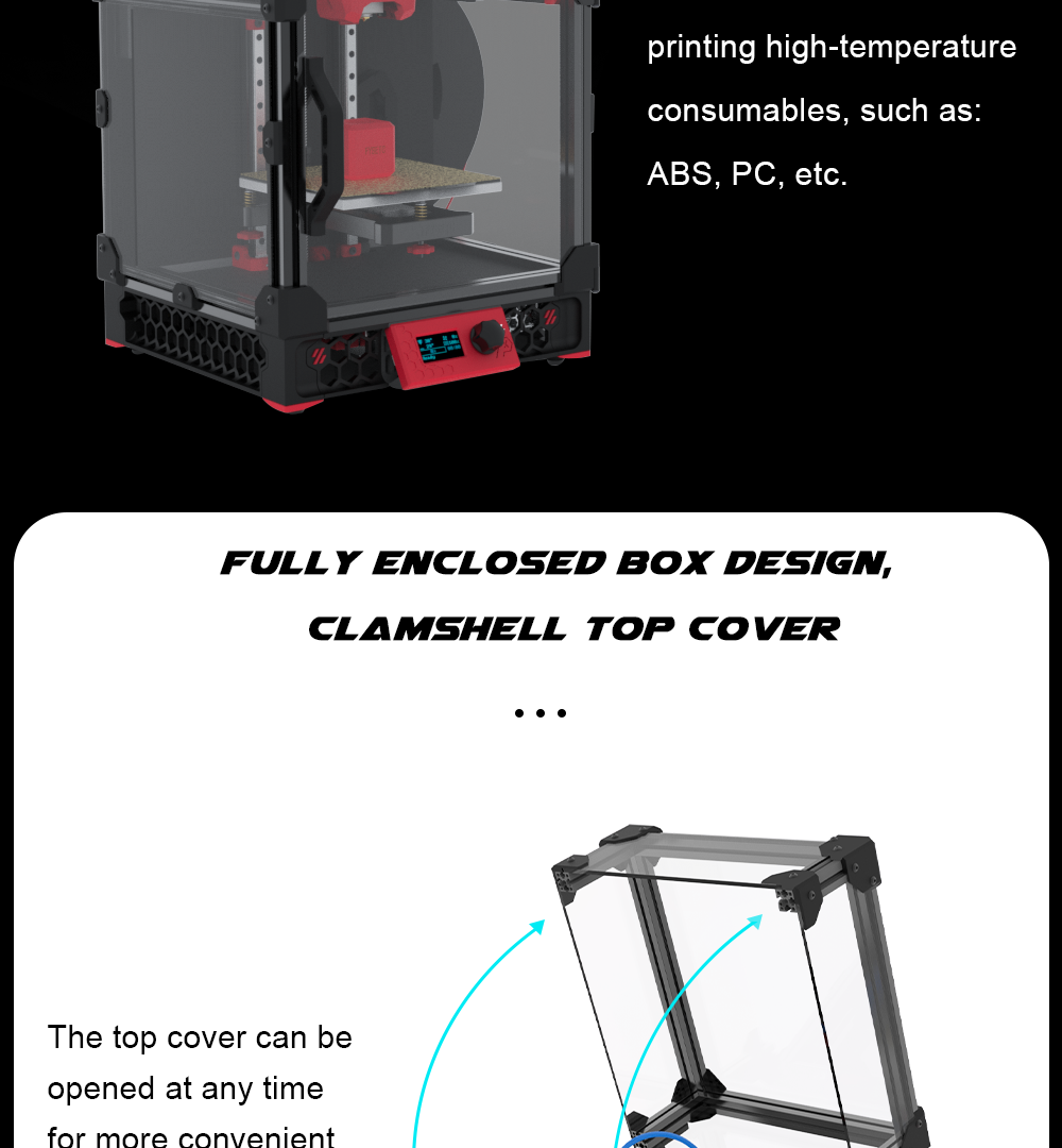 FYSETC Voron V0.2 Pro Corexy Full Kit Upgraded Voron 0.2 3D Printer Kit with Enclosed Panels and Printed Parts Impresora 3D 0.2