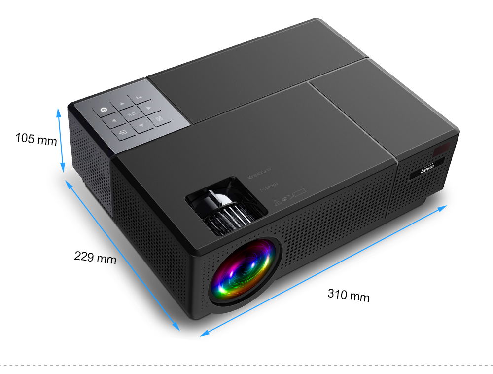 Everycom M9 1080P Projector CL770 Home Theater Projector LED Projector 6800 Lumens Support 4K Video Projector Beamer