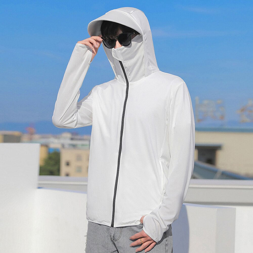 Summer UPF 50+ UV Sun Protection Coats Men Thin Soft Breathable Quick Drying Jacket Outdoor Fishing Hoodies Outwear