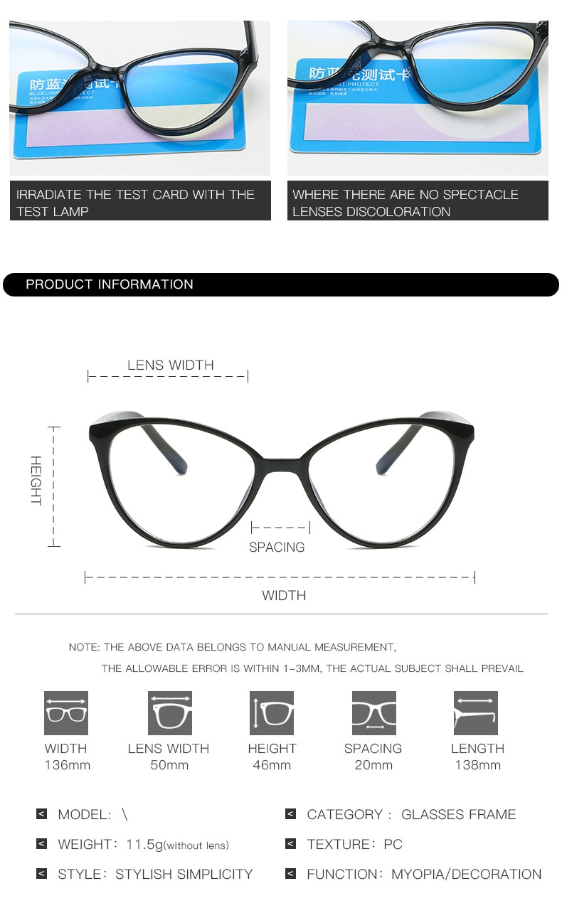 Retro Anti-Blue Leopard Cat Eye Glasses Frame Women Brand Designer Eyewear Vintage Clear Eyeglasses Optical Frame Oculos