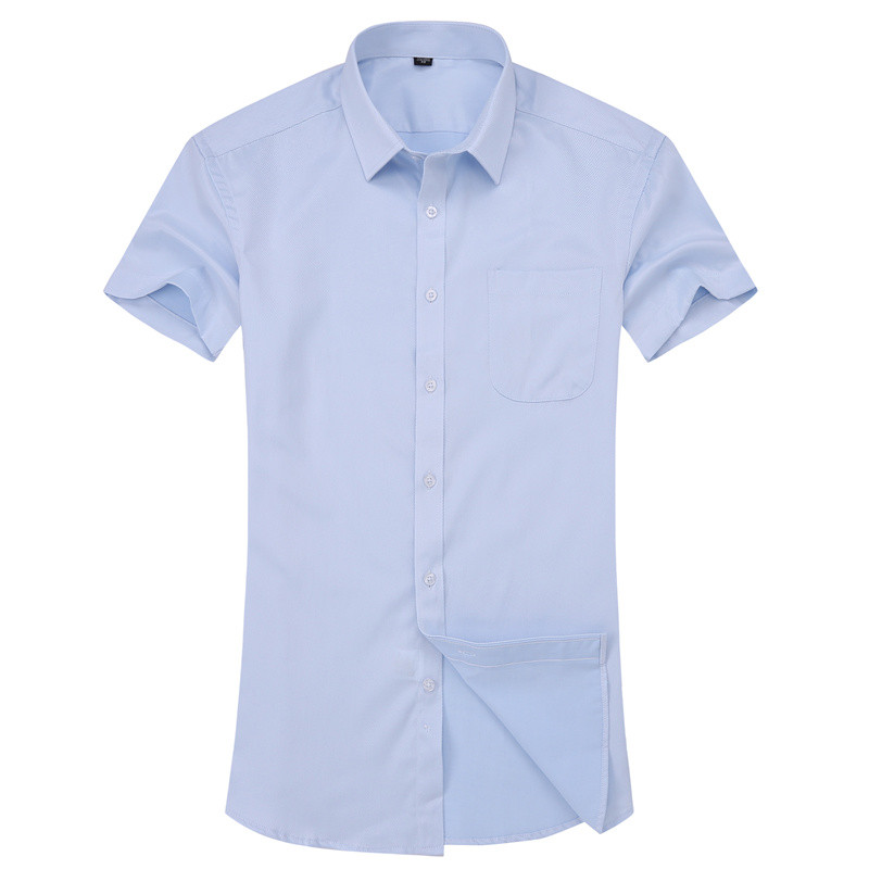 Twill Pure Color 8XL 7XL 6XL 5XL Large Size Men Shirt Short Sleeve Slim Fit Formal Men's White Shirt Business Male Social Shirts