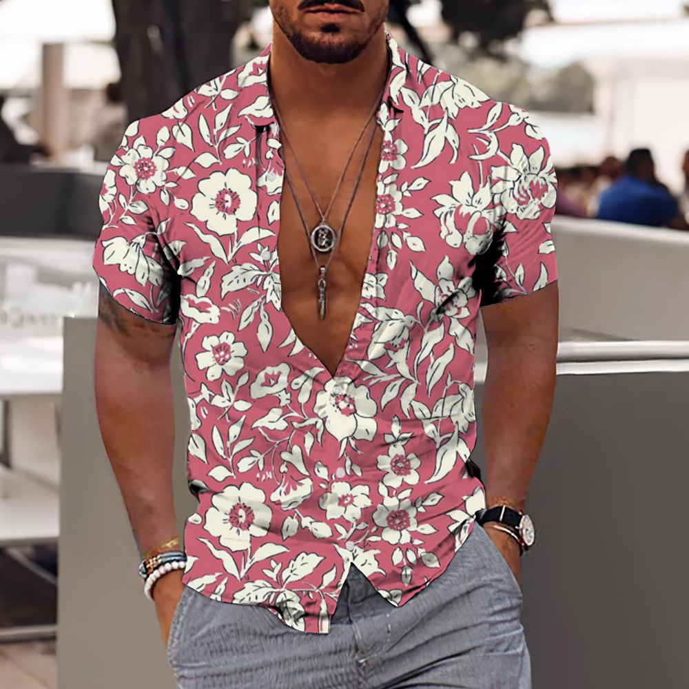 Hawaiian New Retro Shirts For 2023 Tops Short Sleeve Graphic Men's Men Luxury Clothing Beach Vacation Oversized Casual Reserva D