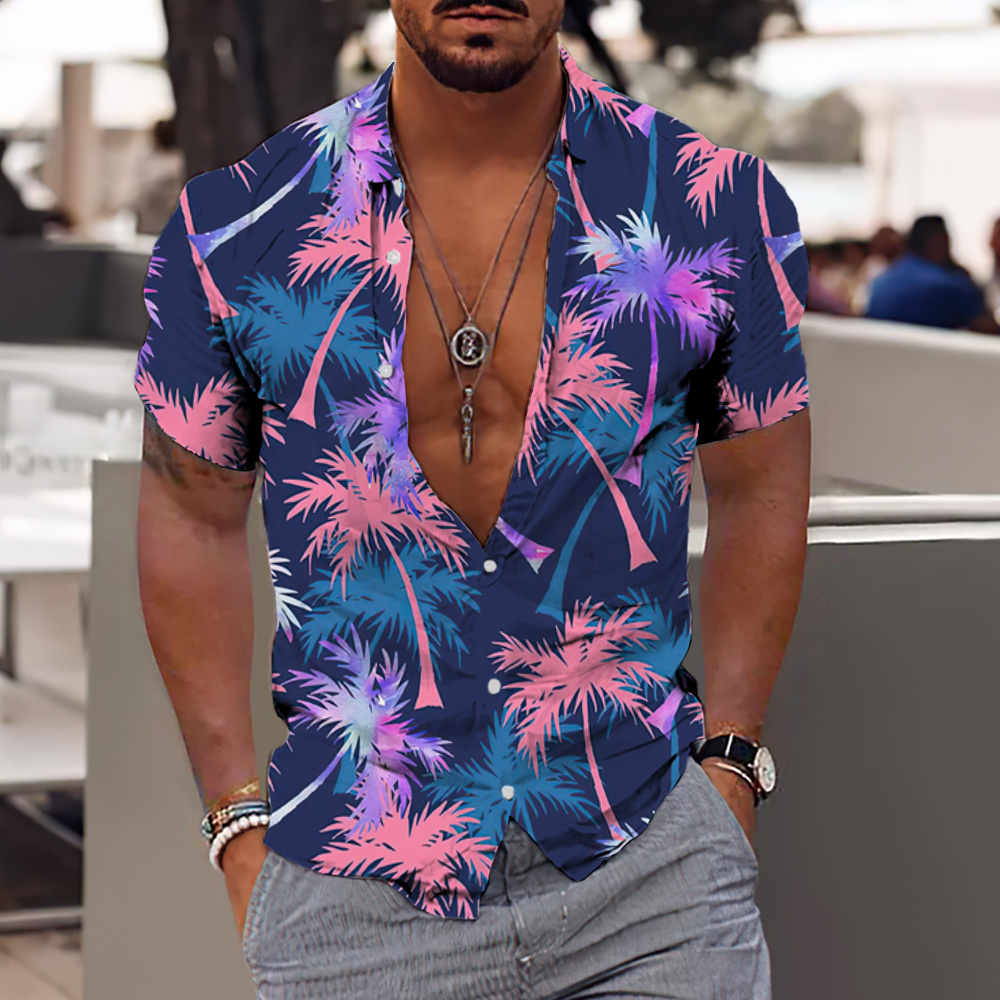 Hawaiian New Retro Shirts For 2023 Tops Short Sleeve Graphic Men's Men Luxury Clothing Beach Vacation Oversized Casual Reserva D