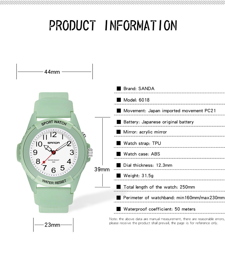 Fashion Light Blue Women Watches Quartz Ladies Watch Waterproof 50M Luminous Display Casual Girls Watch for Woman montre femme