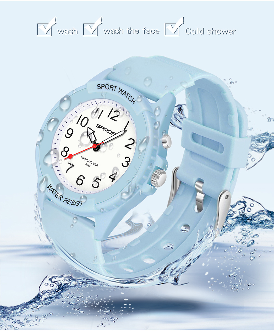 Fashion Light Blue Women Watches Quartz Ladies Watch Waterproof 50M Luminous Display Casual Girls Watch for Woman montre femme