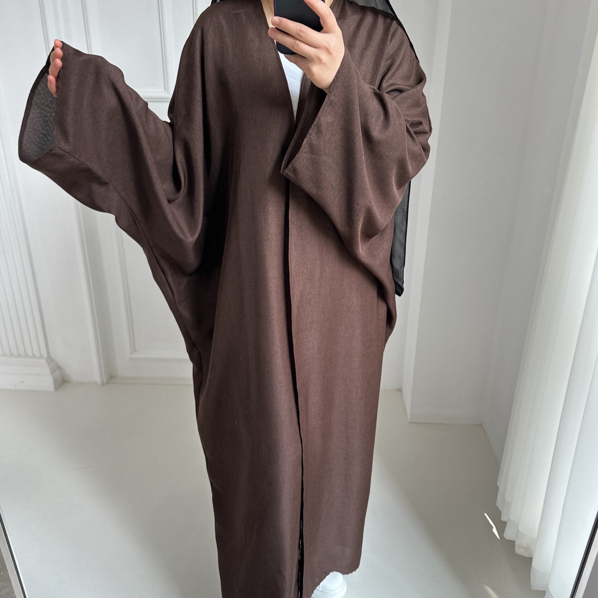 Eid Open Abayas for Women Dubai 2023 Plain Causal Cotton Linen Abaya Kimono Turkey Muslim Hijab Dress Islamic Outfit Kaftan Robe