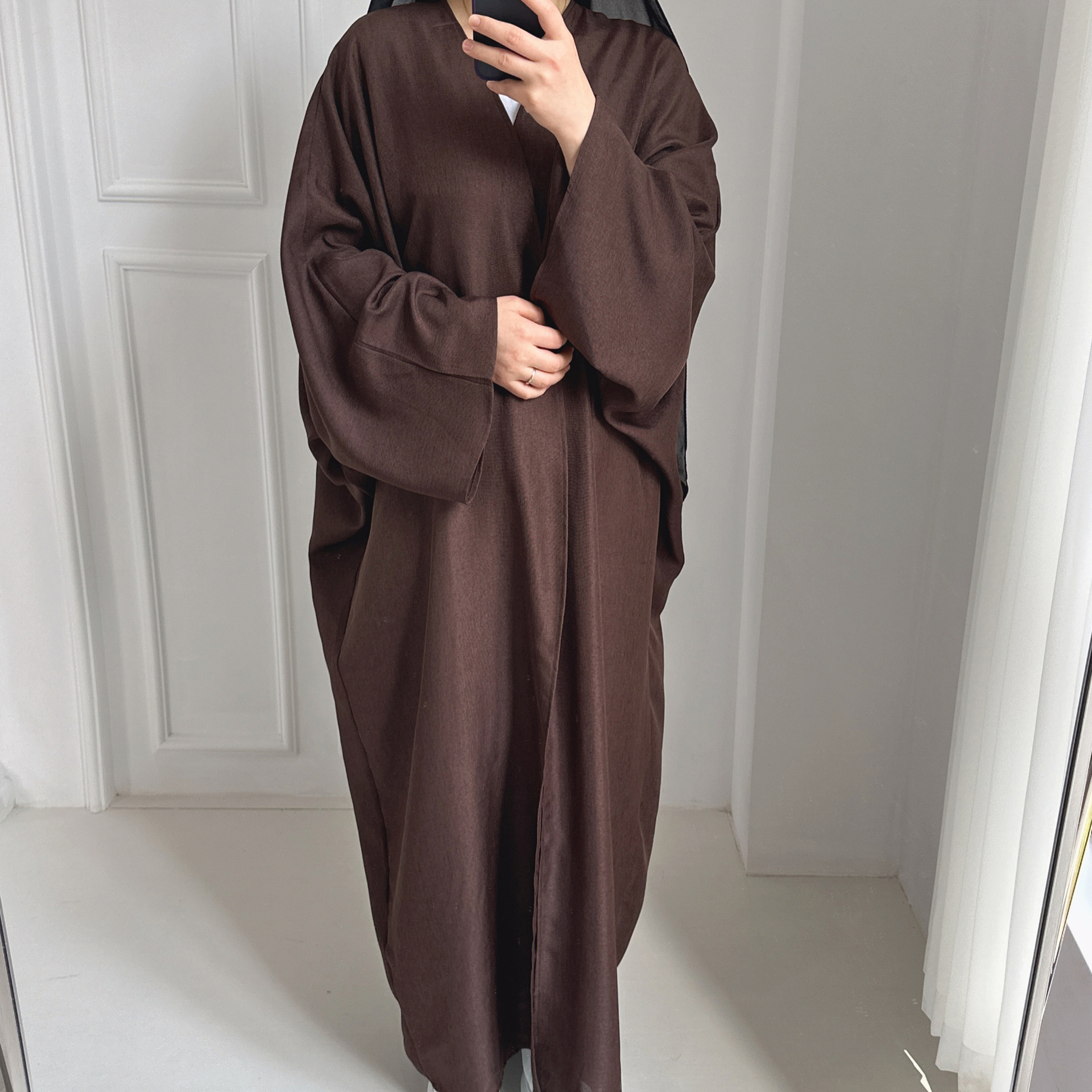 Eid Open Abayas for Women Dubai 2023 Plain Causal Cotton Linen Abaya Kimono Turkey Muslim Hijab Dress Islamic Outfit Kaftan Robe