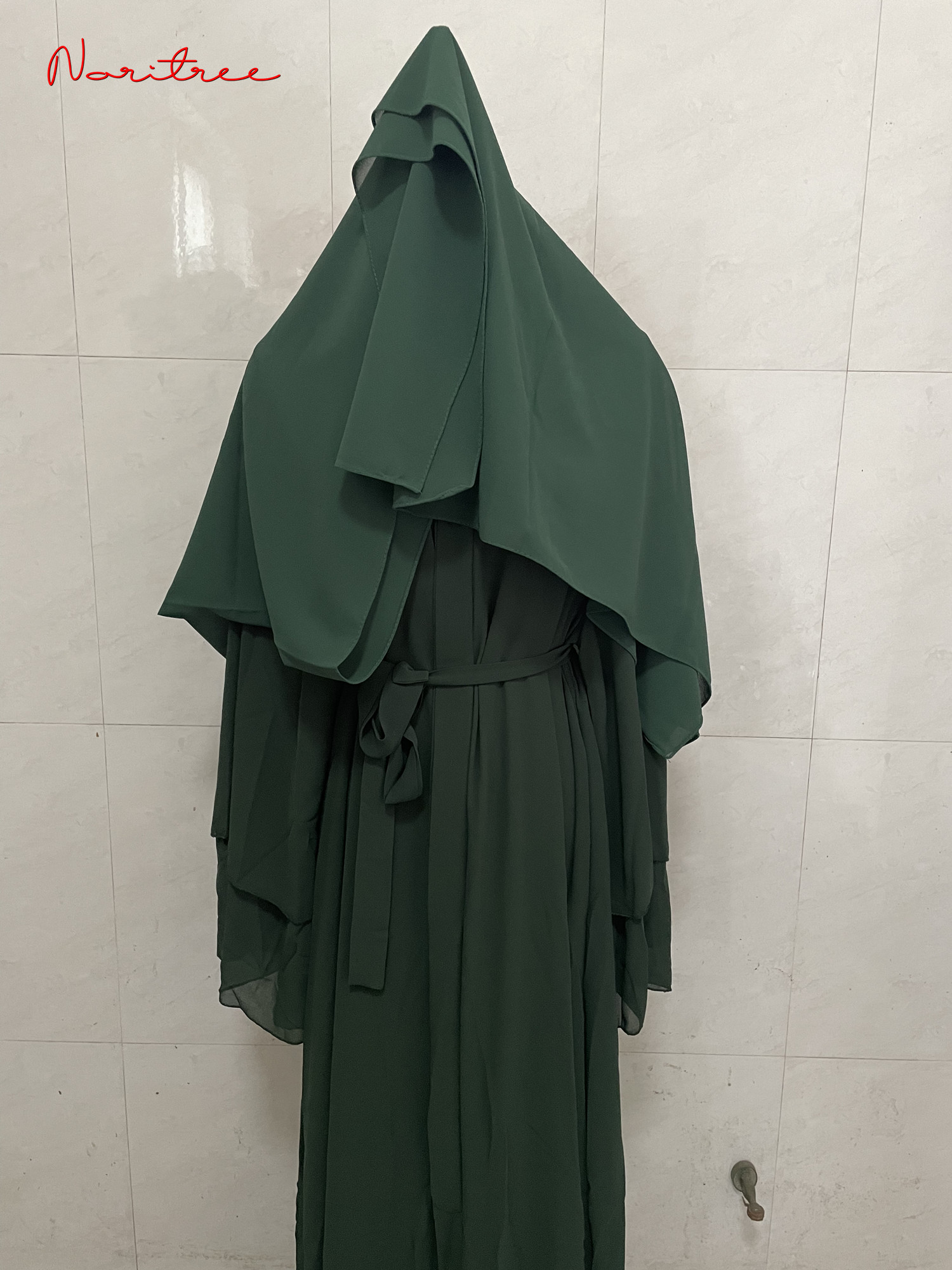 Fashion Chiffon Abaya Kimono Dubai Muslim Cardigan Abayas Women Casual Robe female Islam Clothes With Belt F2664