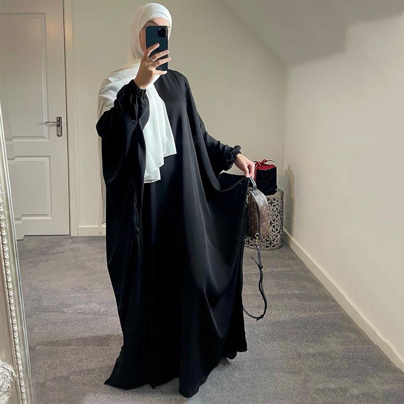 Ramadan Eid Hooded Abaya Women Prayer Garment Muslim Jilbab Loose Long Dress Abayas Dubai Turkey Islamic Clothes Djellaba Femme