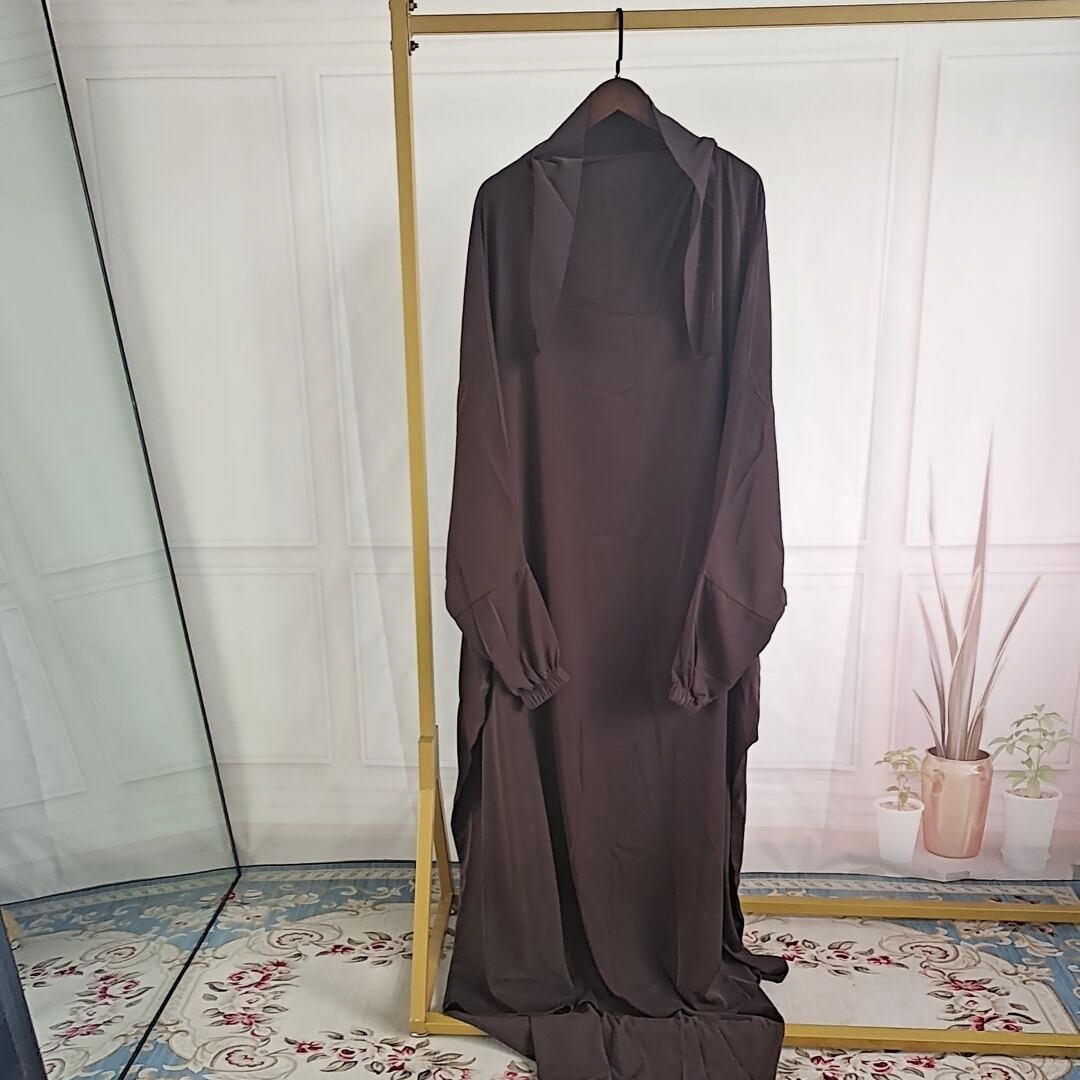 Ramadan Eid Hooded Abaya Women Prayer Garment Muslim Jilbab Loose Long Dress Abayas Dubai Turkey Islamic Clothes Djellaba Femme