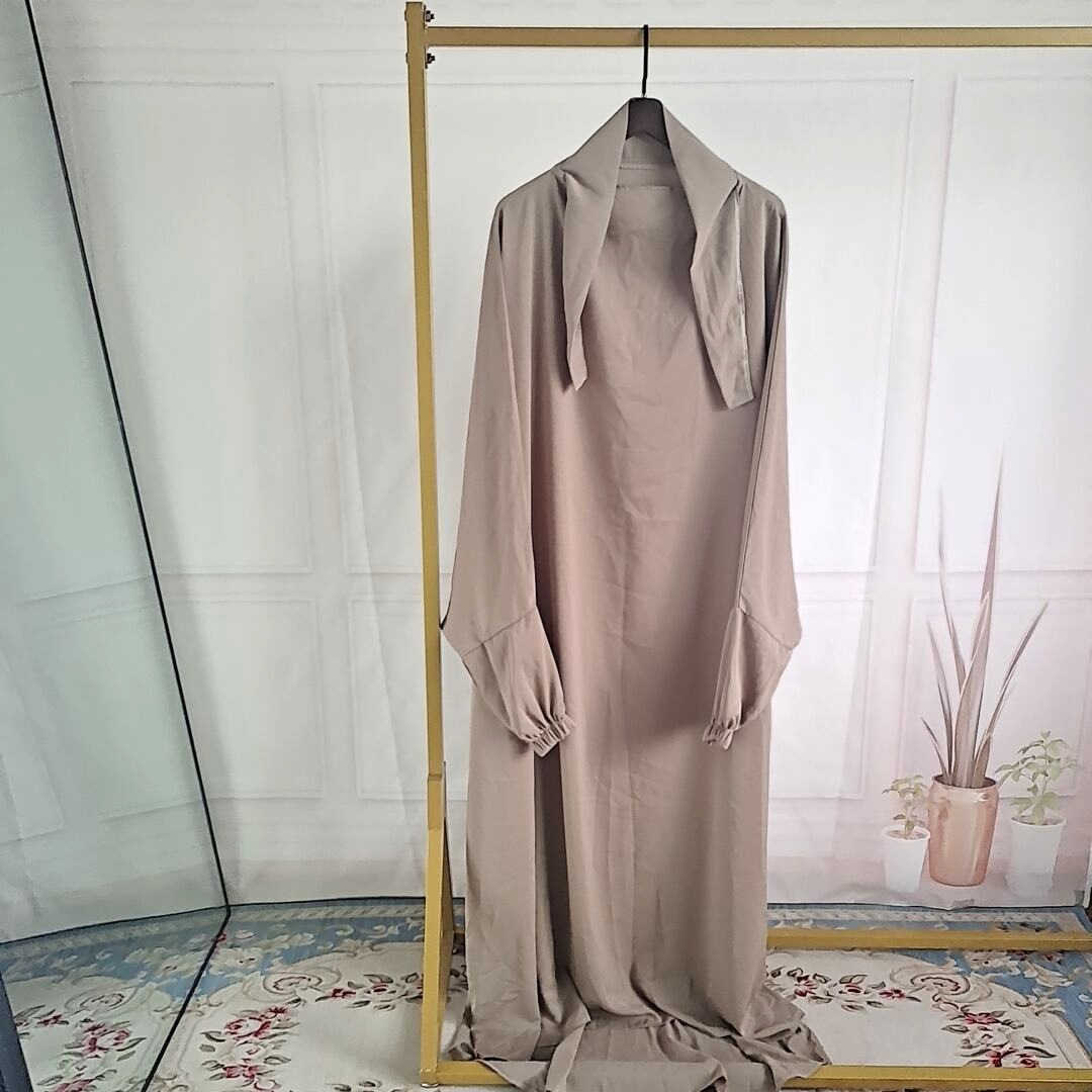 Ramadan Eid Hooded Abaya Women Prayer Garment Muslim Jilbab Loose Long Dress Abayas Dubai Turkey Islamic Clothes Djellaba Femme