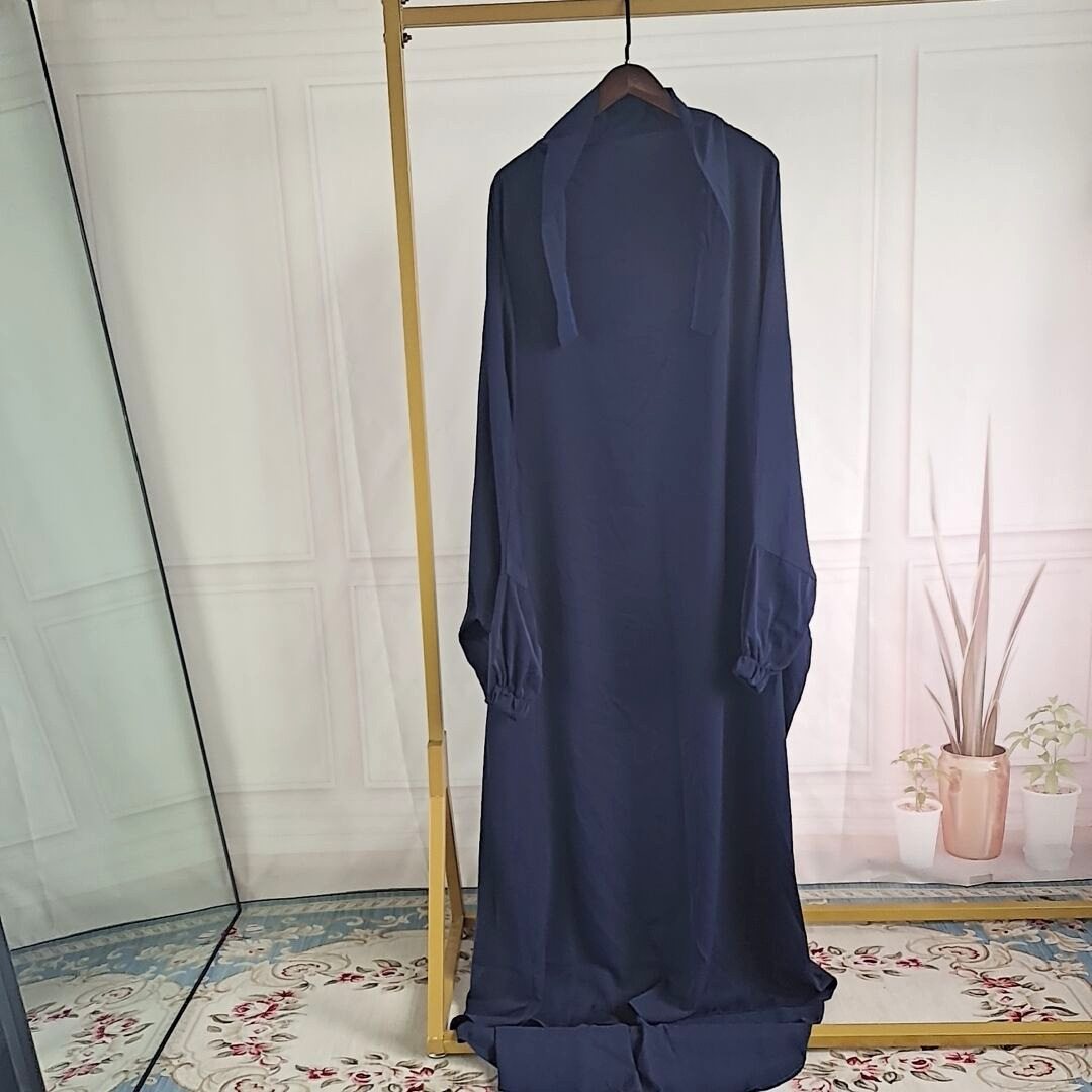 Ramadan Eid Hooded Abaya Women Prayer Garment Muslim Jilbab Loose Long Dress Abayas Dubai Turkey Islamic Clothes Djellaba Femme