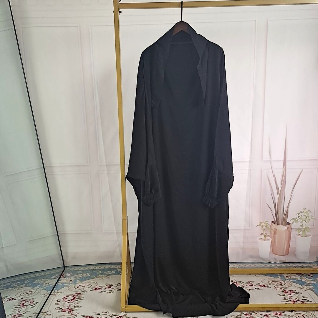 Ramadan Eid Hooded Abaya Women Prayer Garment Muslim Jilbab Loose Long Dress Abayas Dubai Turkey Islamic Clothes Djellaba Femme