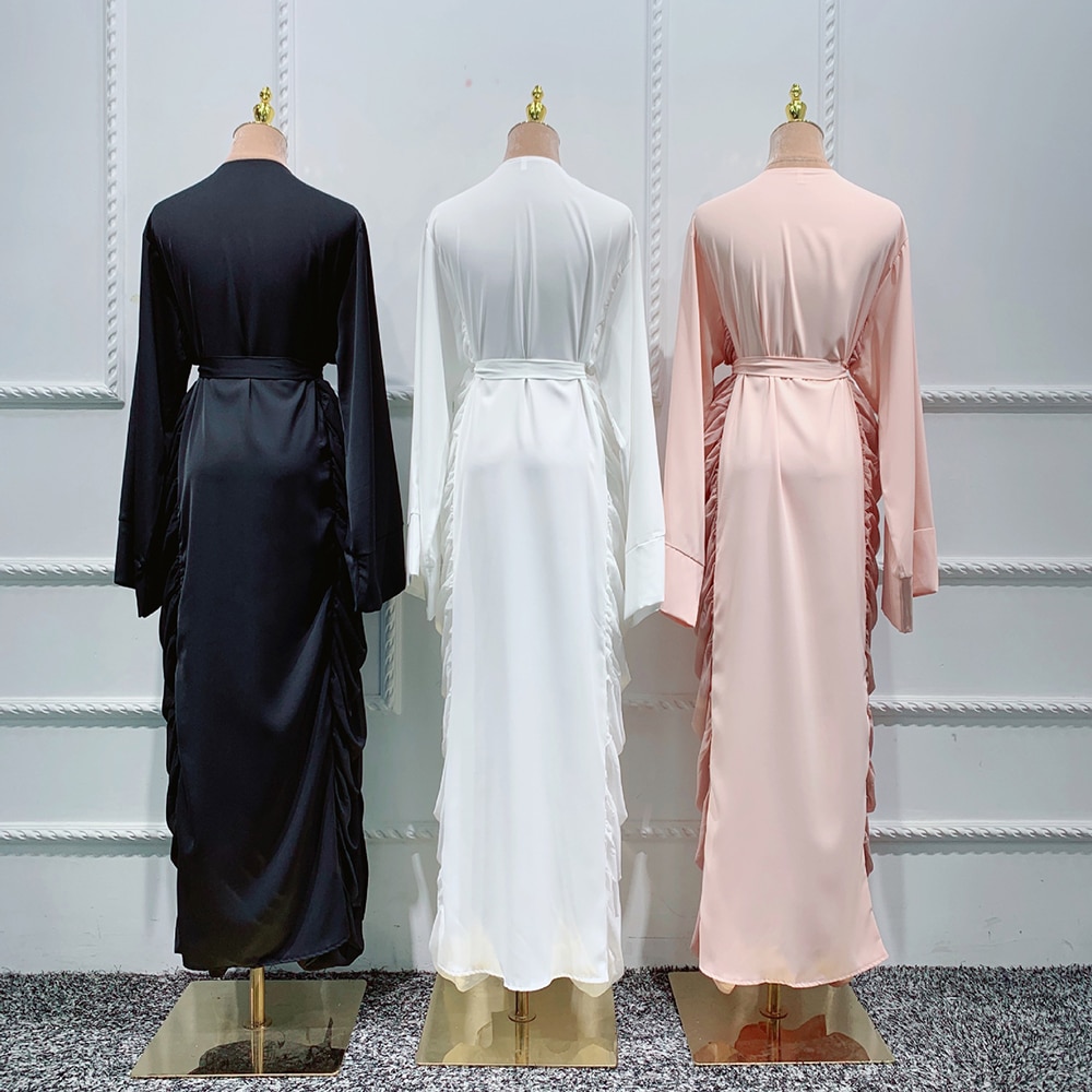 Ramadan Eid Mubarak Kaftan Open Abaya Dubai Kimono Turkey Islam Pakistan Muslim Dress For Women Robe Longue Arabe Djellaba Femme