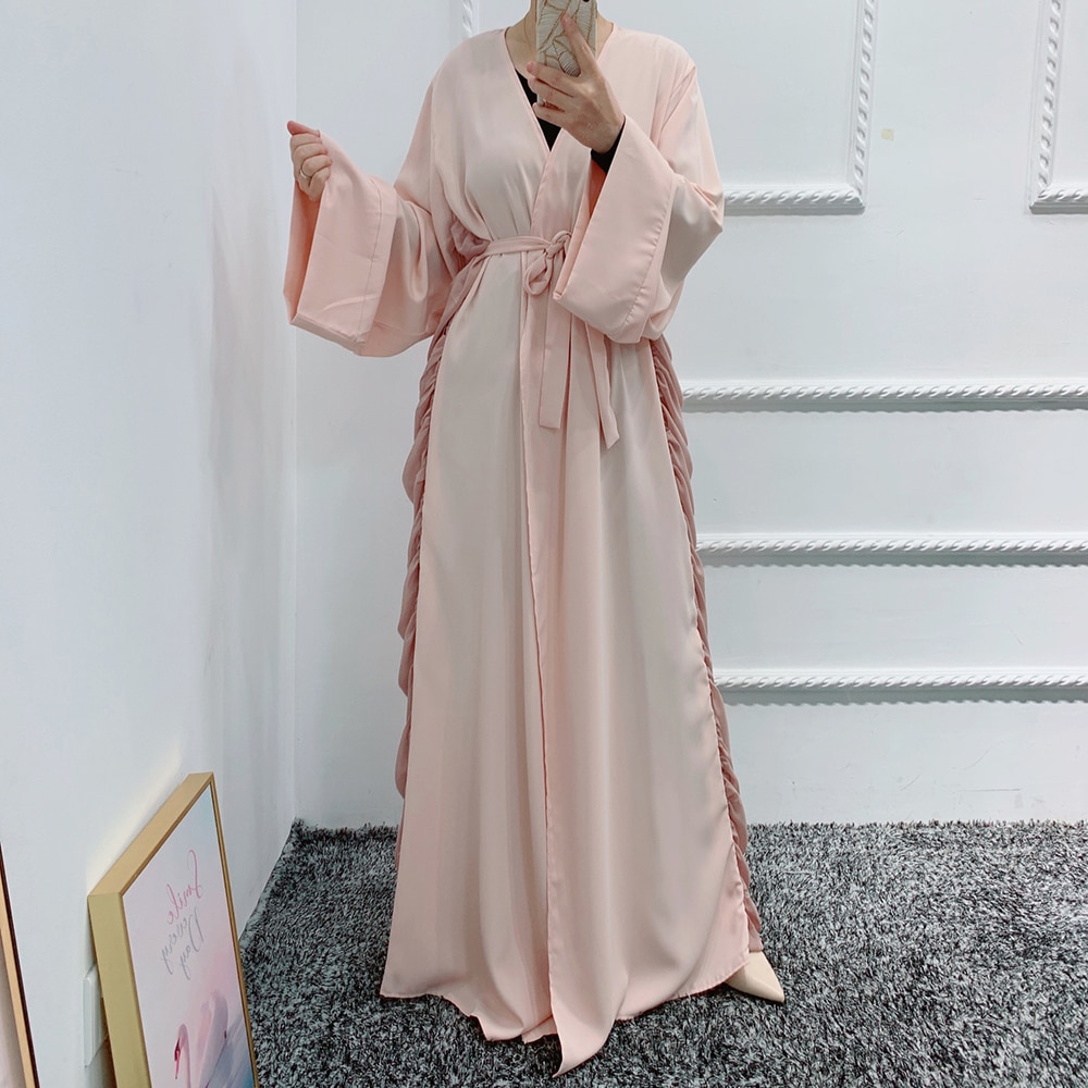 Ramadan Eid Mubarak Kaftan Open Abaya Dubai Kimono Turkey Islam Pakistan Muslim Dress For Women Robe Longue Arabe Djellaba Femme