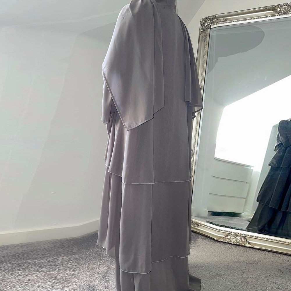 Chiffon Robe Longue Kimono Femme Musulmane Open Abaya Dubai Turkey Islam Arabic Muslim Dress Abayas For Women Caftan Marocain