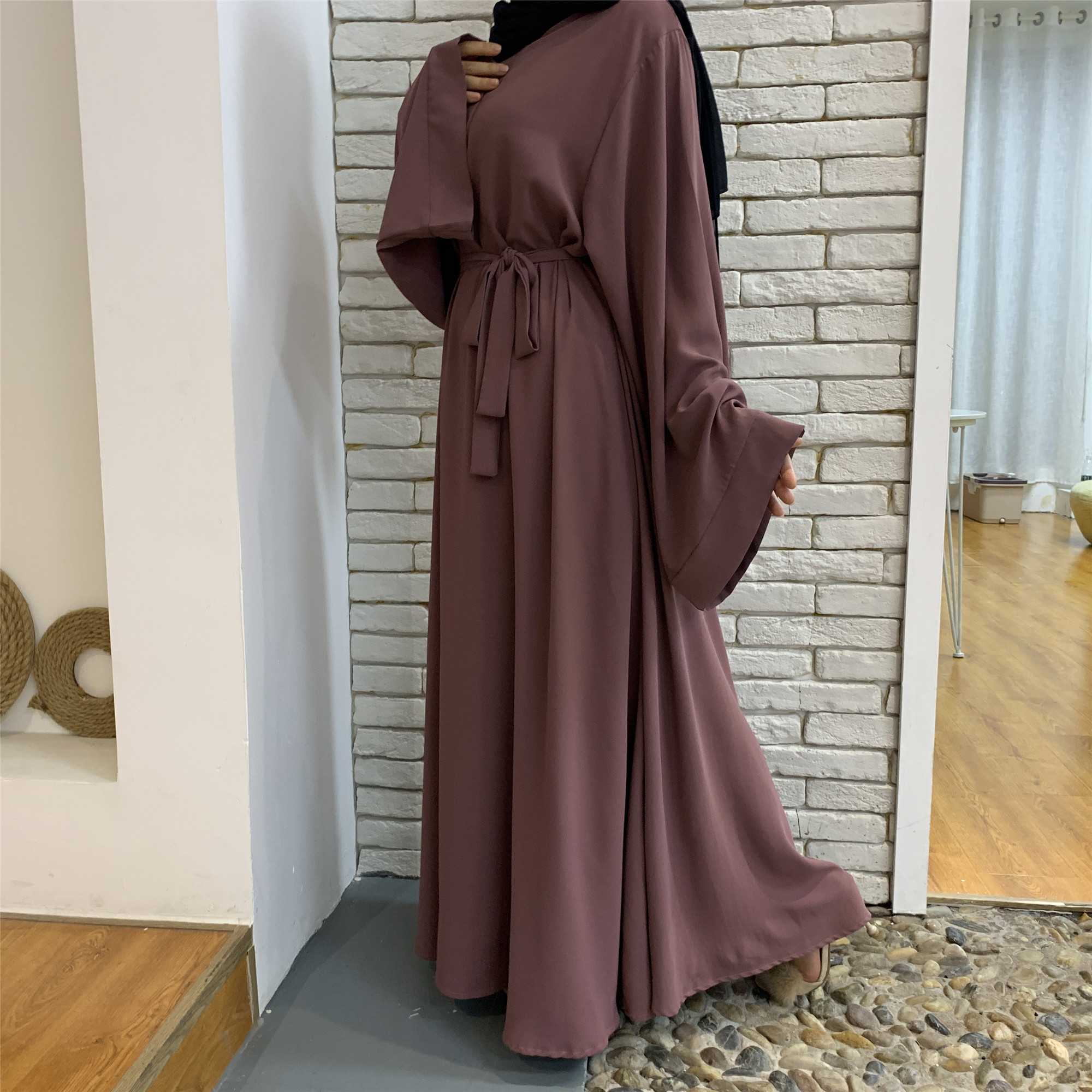 Ramadan Abaya Dubai Muslim Fashion Long Hijab Dress Islam Clothing Belted African Dresses Abayas for Women Kaftan Robe Musulmane