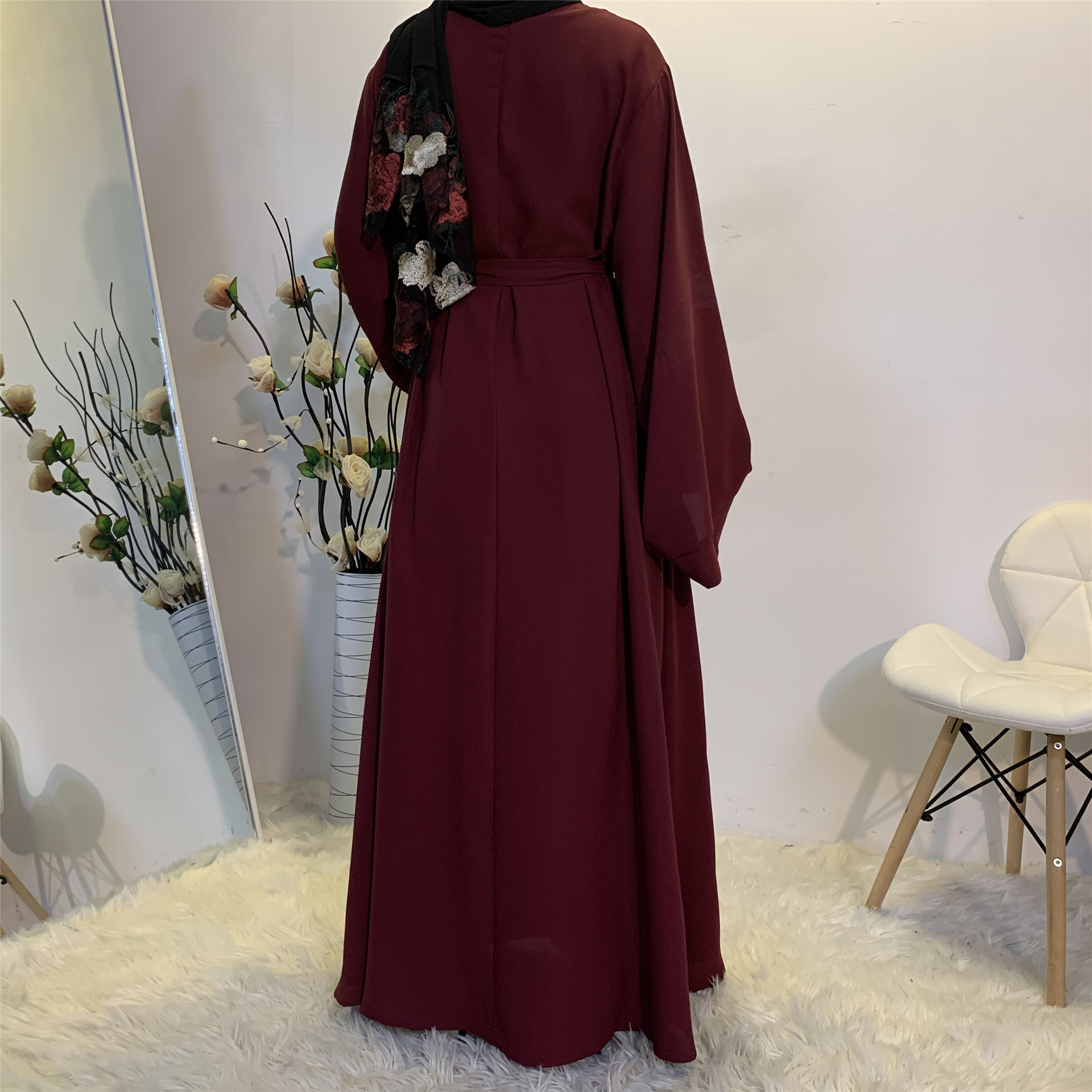 Ramadan Abaya Dubai Muslim Fashion Long Hijab Dress Islam Clothing Belted African Dresses Abayas for Women Kaftan Robe Musulmane