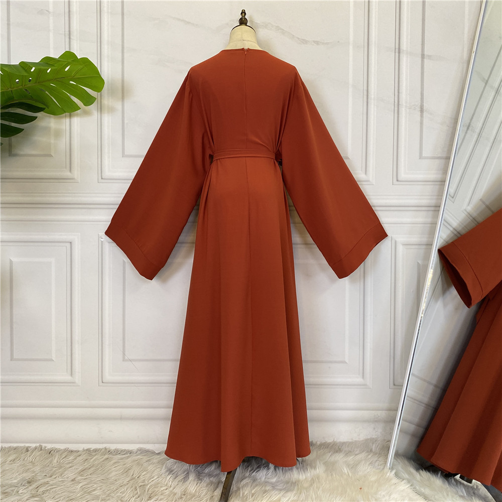 Ramadan Abaya Dubai Muslim Fashion Long Hijab Dress Islam Clothing Belted African Dresses Abayas for Women Kaftan Robe Musulmane