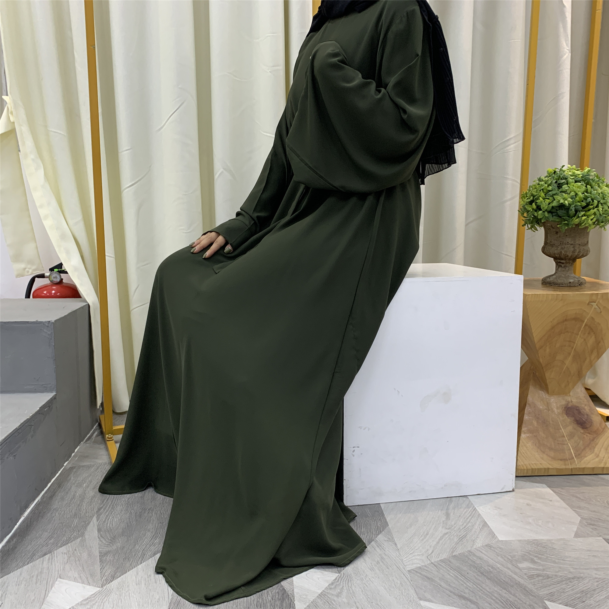 Ramadan Abaya Dubai Muslim Fashion Long Hijab Dress Islam Clothing Belted African Dresses Abayas for Women Kaftan Robe Musulmane