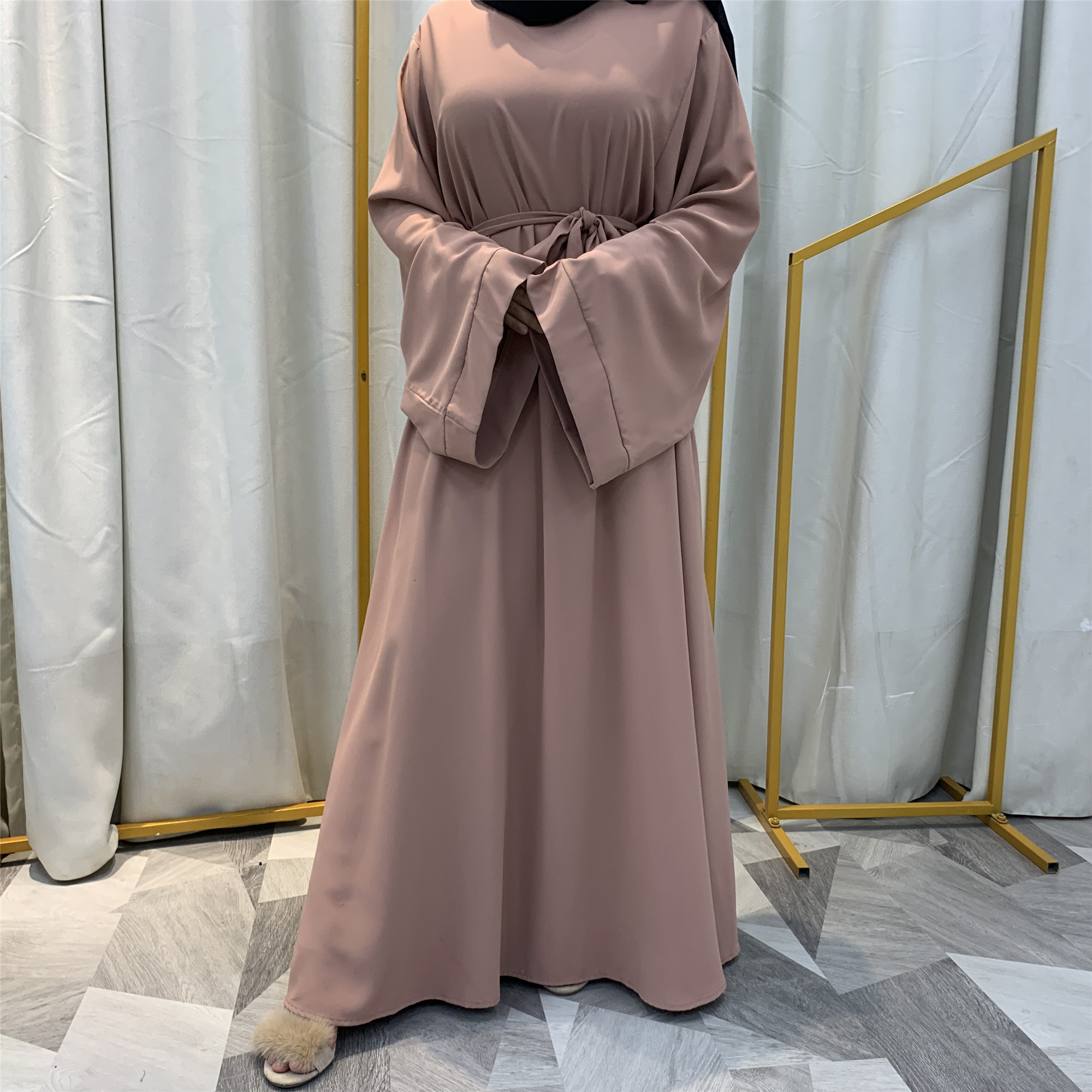 Ramadan Abaya Dubai Muslim Fashion Long Hijab Dress Islam Clothing Belted African Dresses Abayas for Women Kaftan Robe Musulmane