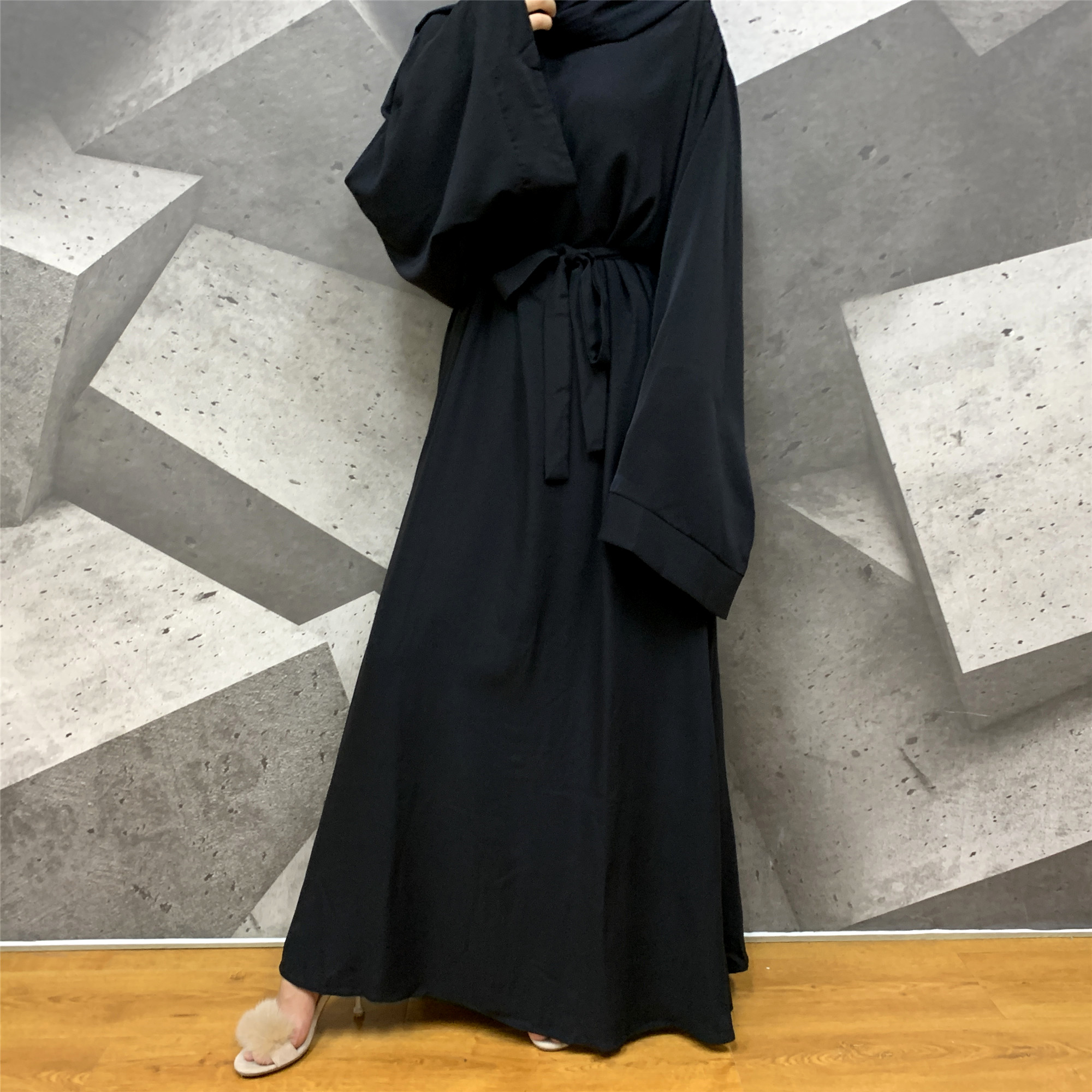 Ramadan Abaya Dubai Muslim Fashion Long Hijab Dress Islam Clothing Belted African Dresses Abayas for Women Kaftan Robe Musulmane