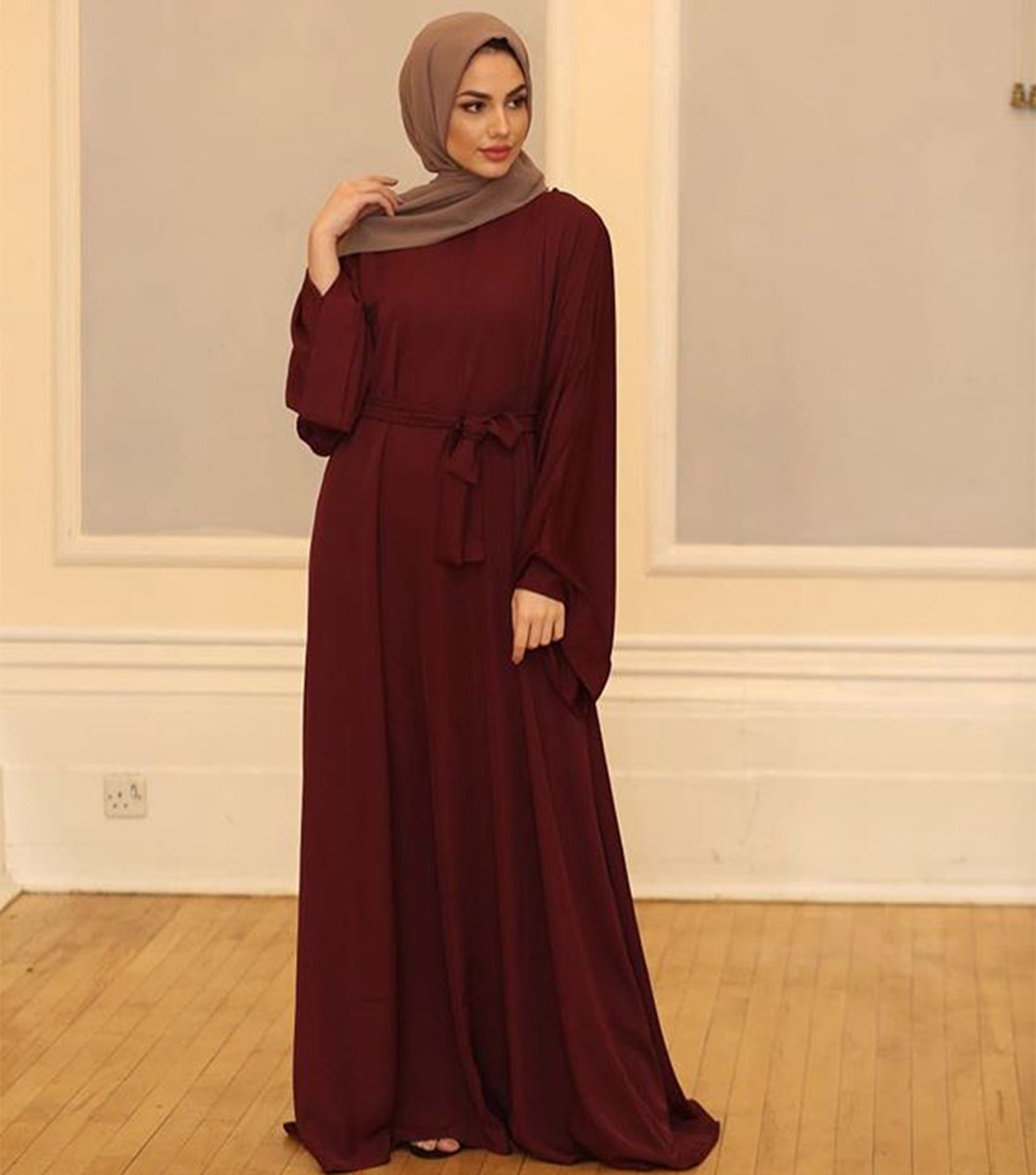 Ramadan Abaya Dubai Muslim Fashion Long Hijab Dress Islam Clothing Belted African Dresses Abayas for Women Kaftan Robe Musulmane