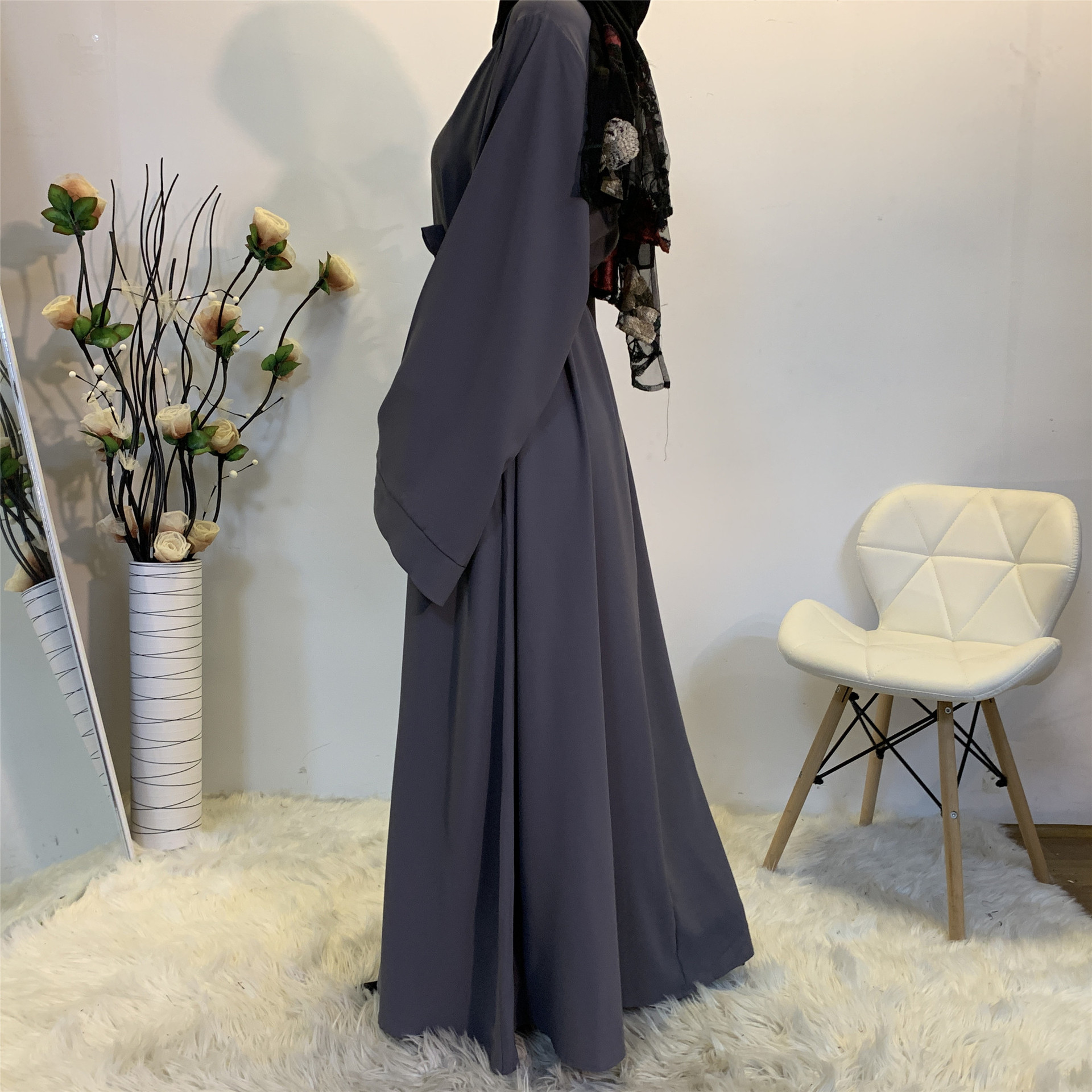 Ramadan Abaya Dubai Muslim Fashion Long Hijab Dress Islam Clothing Belted African Dresses Abayas for Women Kaftan Robe Musulmane