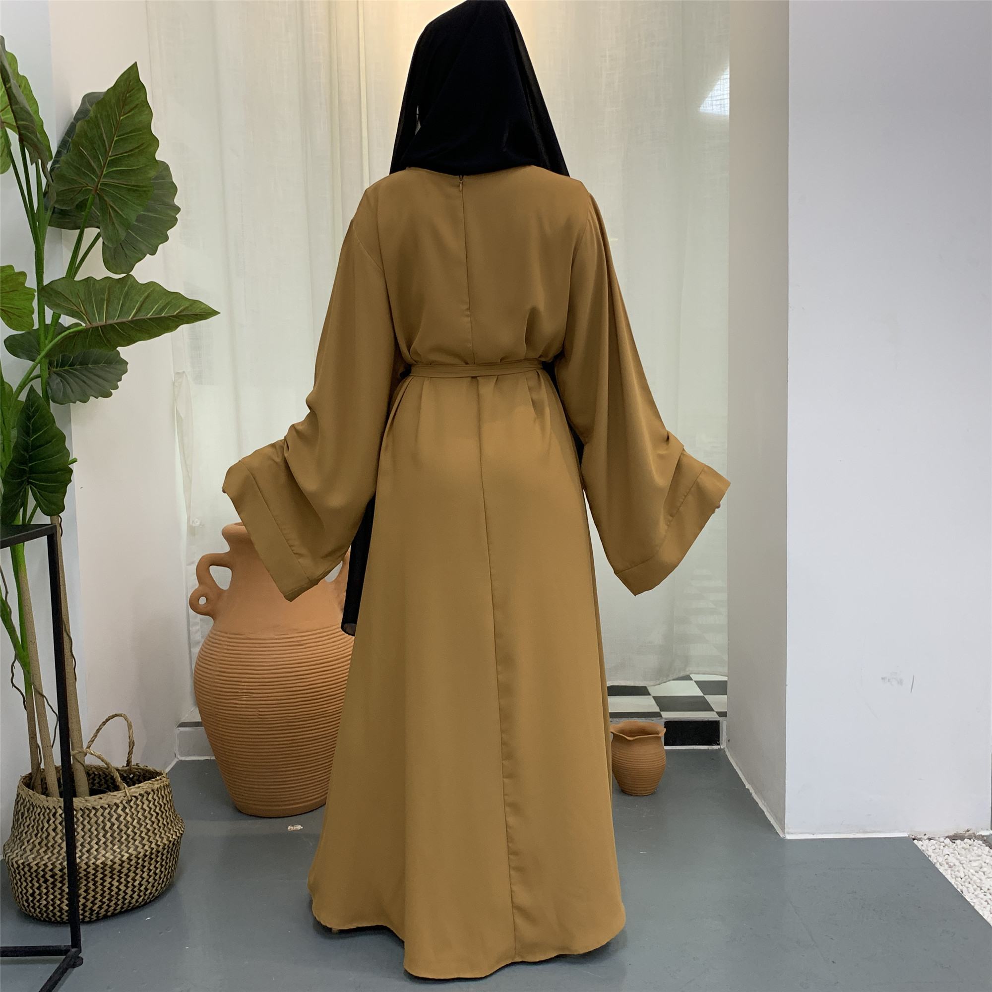 Ramadan Abaya Dubai Muslim Fashion Long Hijab Dress Islam Clothing Belted African Dresses Abayas for Women Kaftan Robe Musulmane