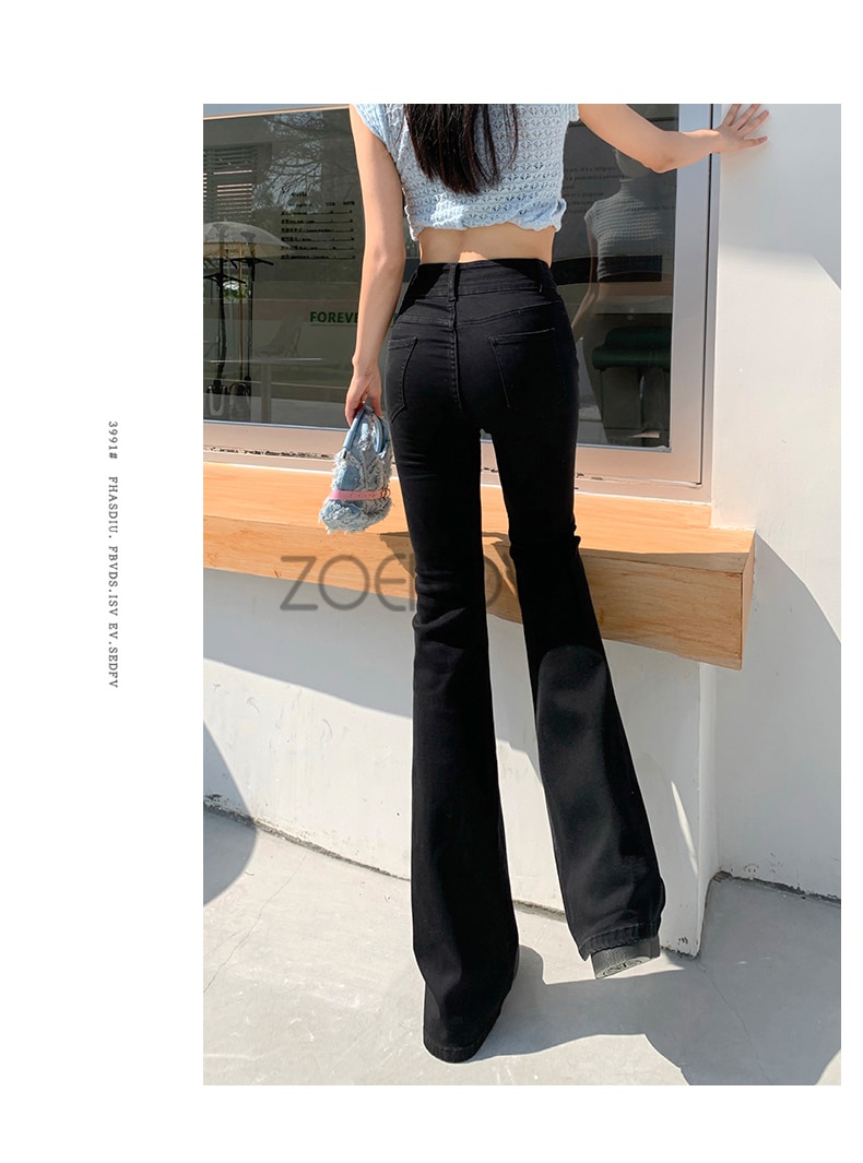 ZOENOVA Y2K 2023 Beautiful Bell Bottoms Xshape Women Full Length Jeans Wide Leg Pants Spring Vintage Style Flare Length Trousers