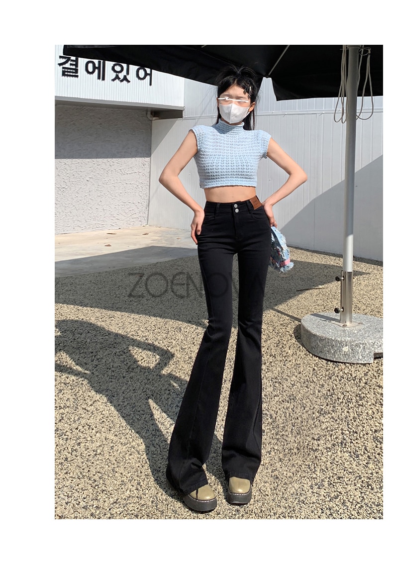 ZOENOVA Y2K 2023 Beautiful Bell Bottoms Xshape Women Full Length Jeans Wide Leg Pants Spring Vintage Style Flare Length Trousers