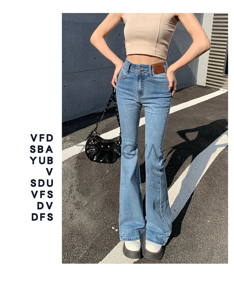 ZOENOVA Y2K 2023 Beautiful Bell Bottoms Xshape Women Full Length Jeans Wide Leg Pants Spring Vintage Style Flare Length Trousers