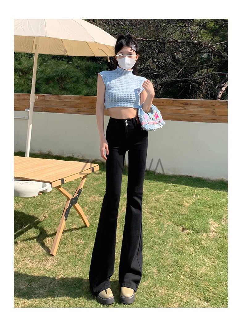 ZOENOVA Y2K 2023 Beautiful Bell Bottoms Xshape Women Full Length Jeans Wide Leg Pants Spring Vintage Style Flare Length Trousers