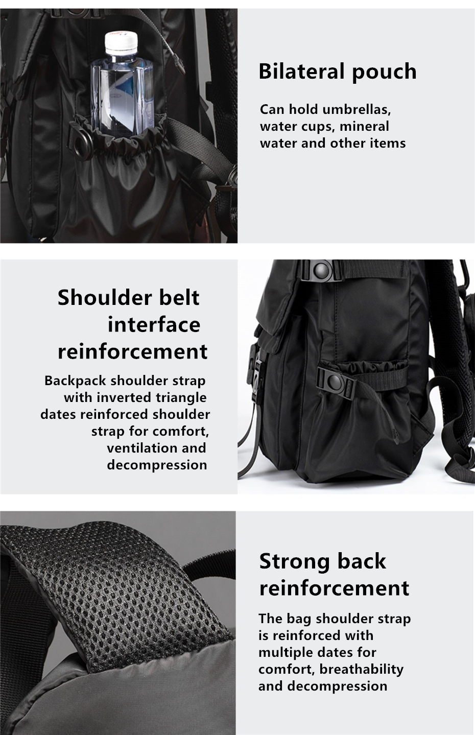 JEEP BULUO Brand Men Shoulder Backpack Casual Hiking Backpacks Outdoor Sport School Bag High Quality Travel Laptop Anti-theft