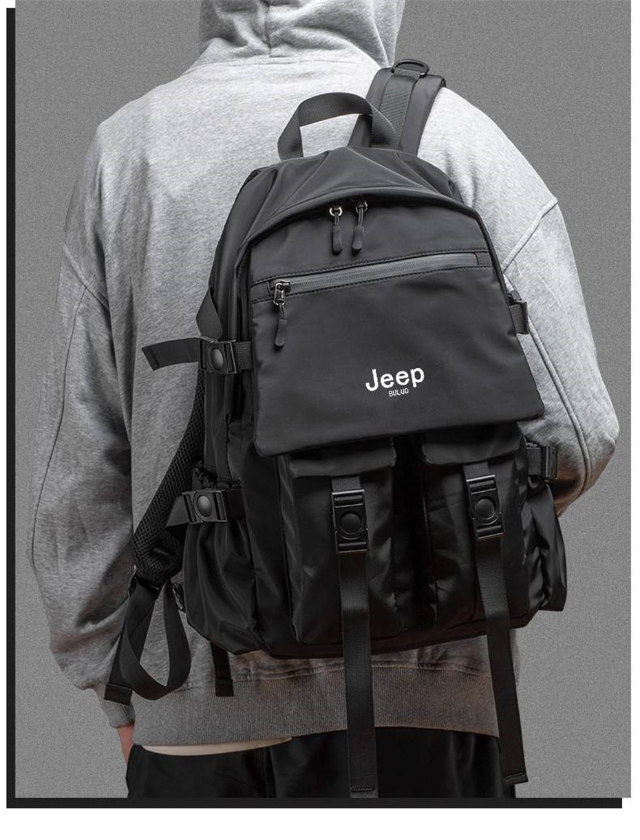 JEEP BULUO Brand Men Shoulder Backpack Casual Hiking Backpacks Outdoor Sport School Bag High Quality Travel Laptop Anti-theft