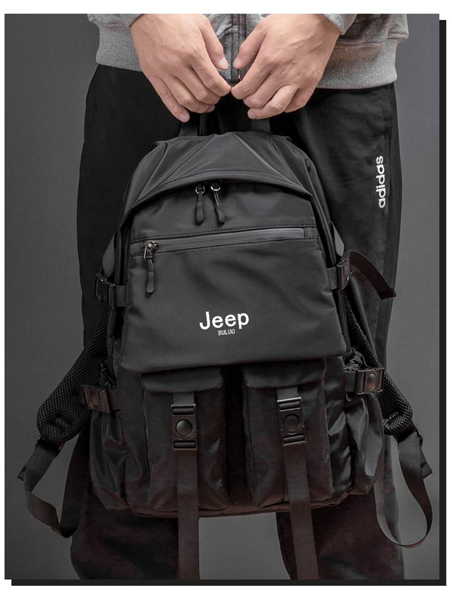 JEEP BULUO Brand Men Shoulder Backpack Casual Hiking Backpacks Outdoor Sport School Bag High Quality Travel Laptop Anti-theft