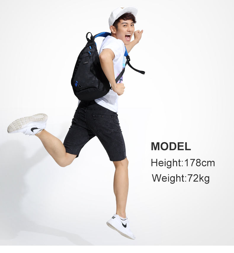 Mixi 2021 Fashion Backpack for Men One Shoulder Chest Bag Male Messenger Boys College School Bag Travel Causal Black 17 19 inch