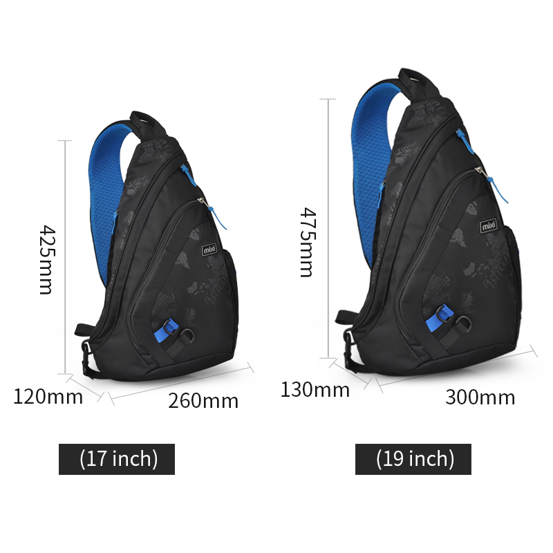 Mixi 2021 Fashion Backpack for Men One Shoulder Chest Bag Male Messenger Boys College School Bag Travel Causal Black 17 19 inch