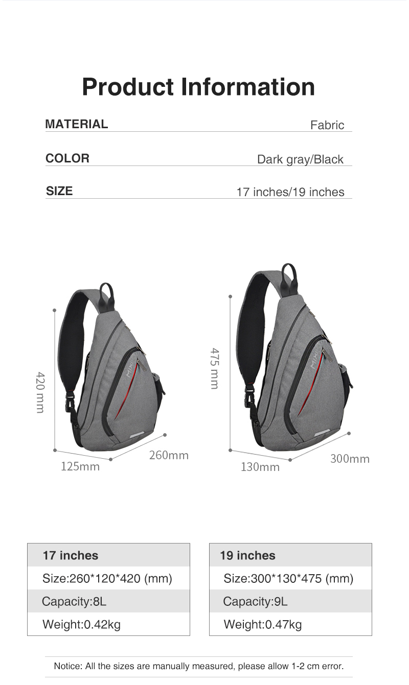 Mixi 2021 Fashion Backpack for Men One Shoulder Chest Bag Male Messenger Boys College School Bag Travel Causal Black 17 19 inch