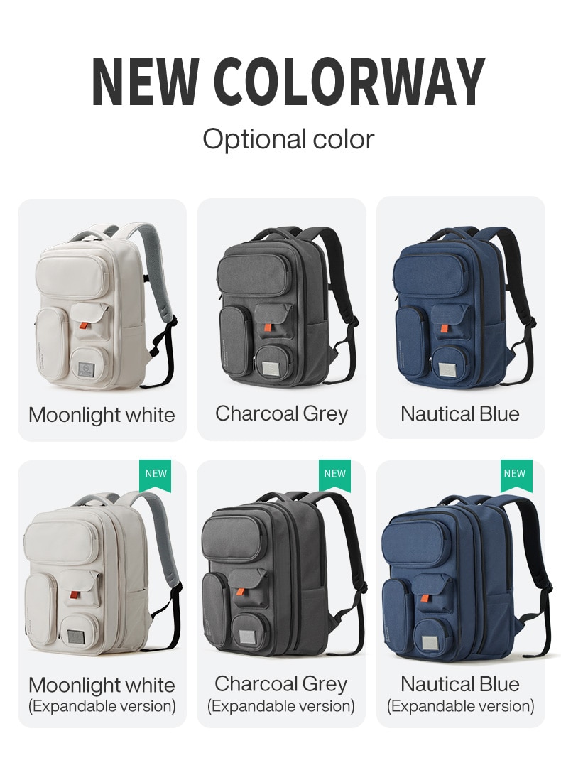 Mixi Outdoor Backpack Women Travel Bag 18 Inch Men Rucksack Waterproof Laptop White Black Blue