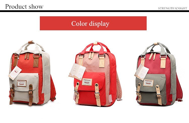 Fashion Women Backpack Large Capacity Waterproof Rucksack for Girls Schoobag Cute Student 14 Inch Laptop Back Packs High Quality