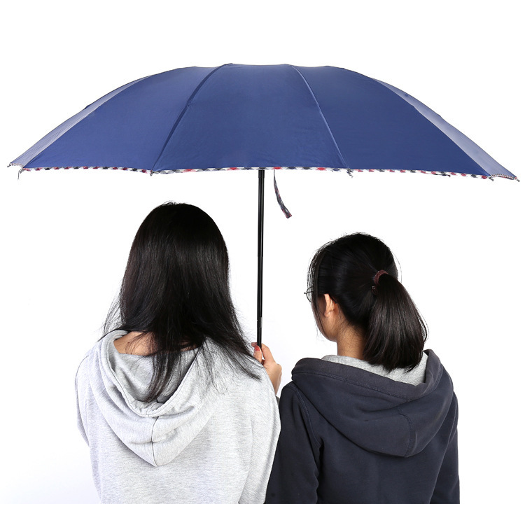 New Business Men's and Women's Umbrellas Umbrellas Eight Bones Ten Bones Double Advertising Umbrella