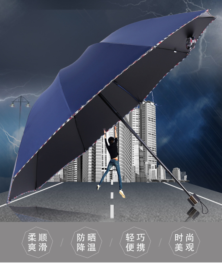 New Business Men's and Women's Umbrellas Umbrellas Eight Bones Ten Bones Double Advertising Umbrella