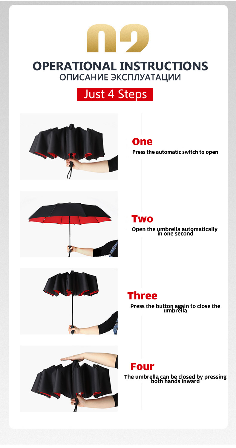 Windproof Double Layer Resistant Umbrella Fully Automatic Rain Men Women 10K Strong Luxury Business Male Large Umbrellas Parasol