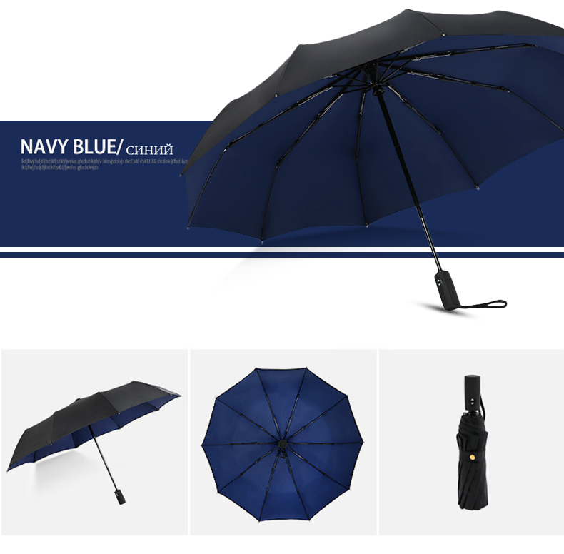 Windproof Double Layer Resistant Umbrella Fully Automatic Rain Men Women 10K Strong Luxury Business Male Large Umbrellas Parasol